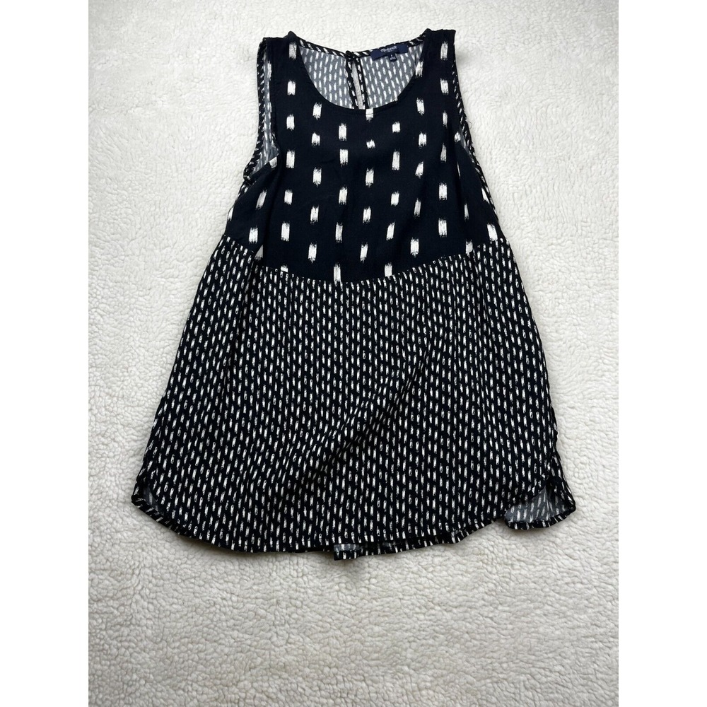 Madewell Top Women Sz S Envelope Side Split Casual Blouse Sleeveless Tank Black
